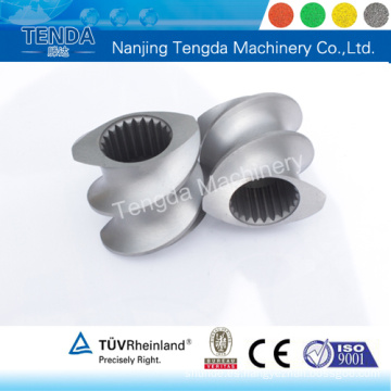 Elemento de tornillo de material W6mo5cr4V2 para extrusora de plástico de doble tornillo